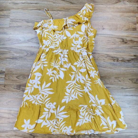 🍑Old Navy Mustard Yellow Adjustable Strap Sleeveless Dress Size 2X - Picture 2 of 12